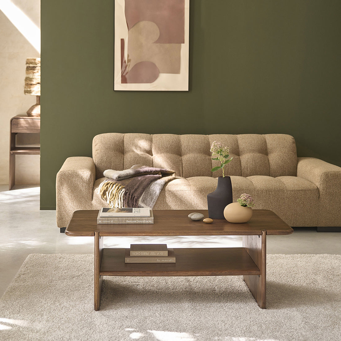 SOFIA - Table basse en manguier massif 120 cm