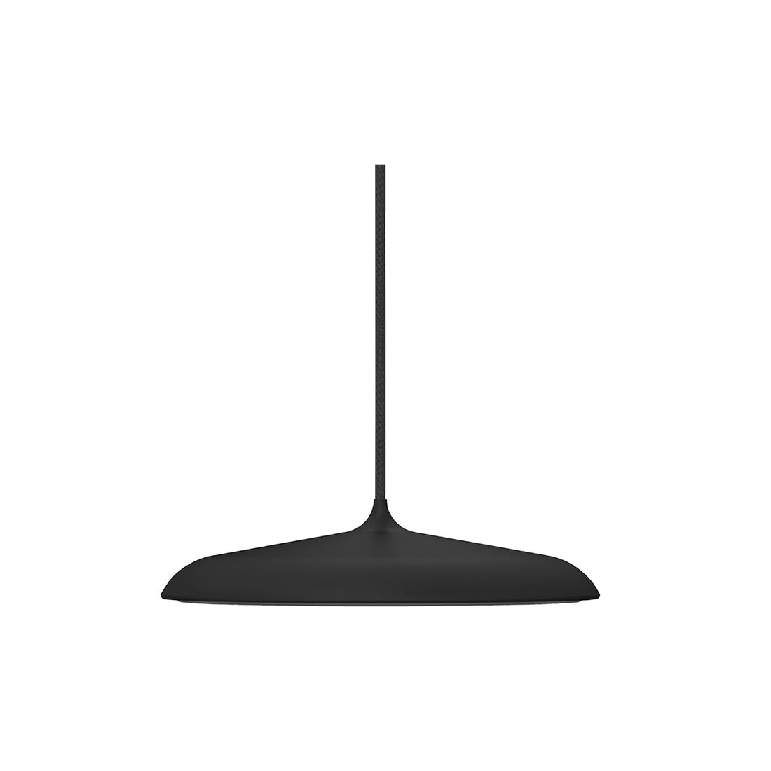 Suspension en métal  Ø 25 cm noir