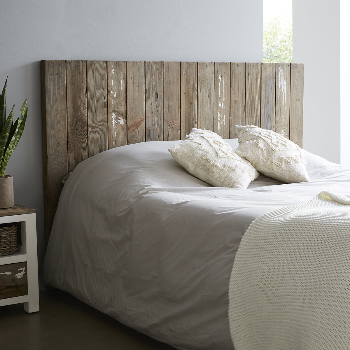 HONFLEUR - Tête de lit en bois recyclé massif 160 cm