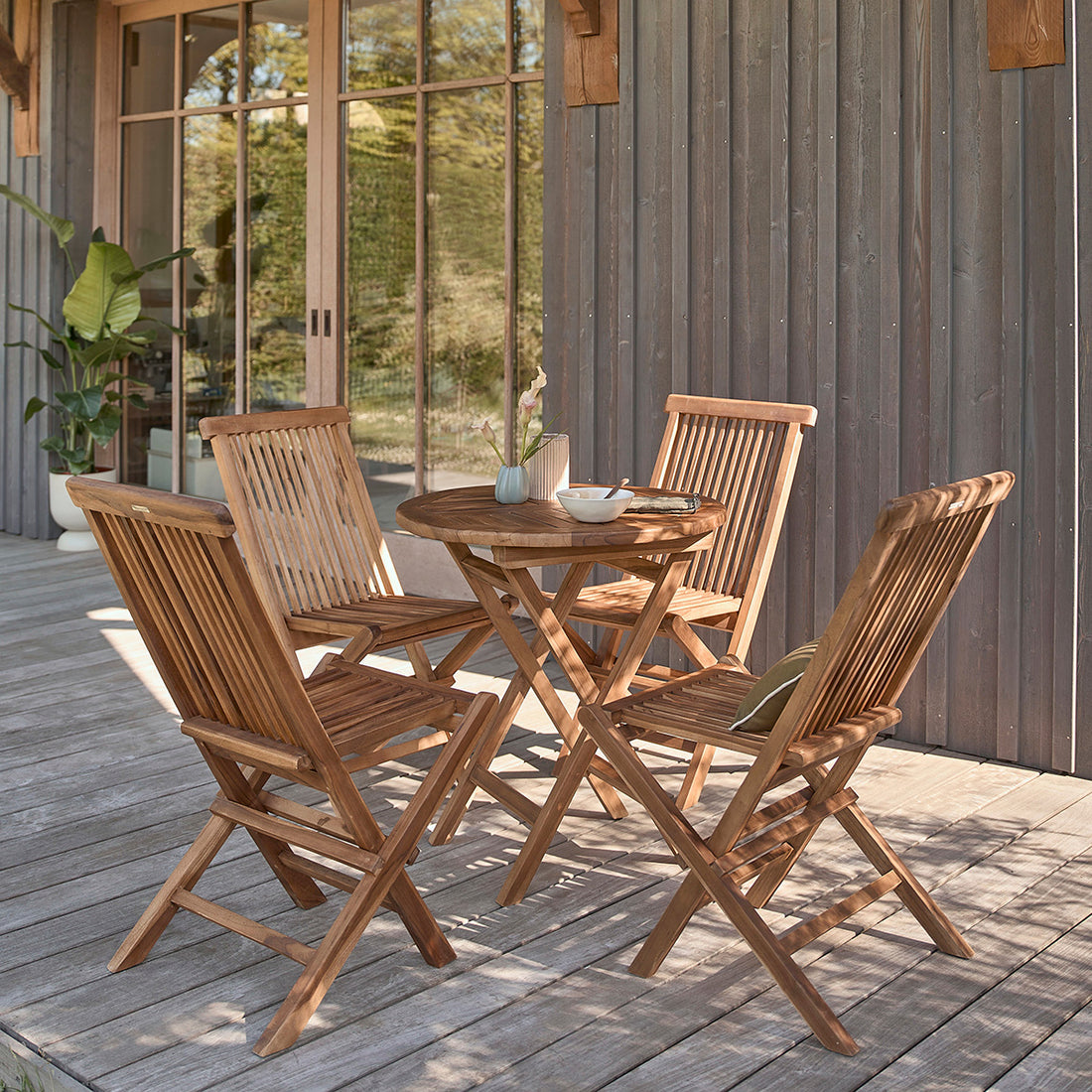 BALI - Salon de jardin en teck huilé massif 4 pers.