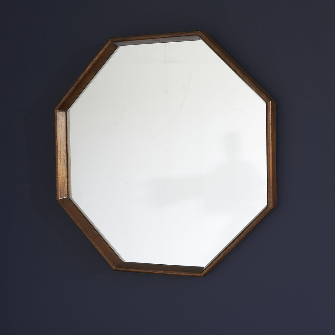 VINTAGE - Miroir en mindi massif octogonal 60 cm