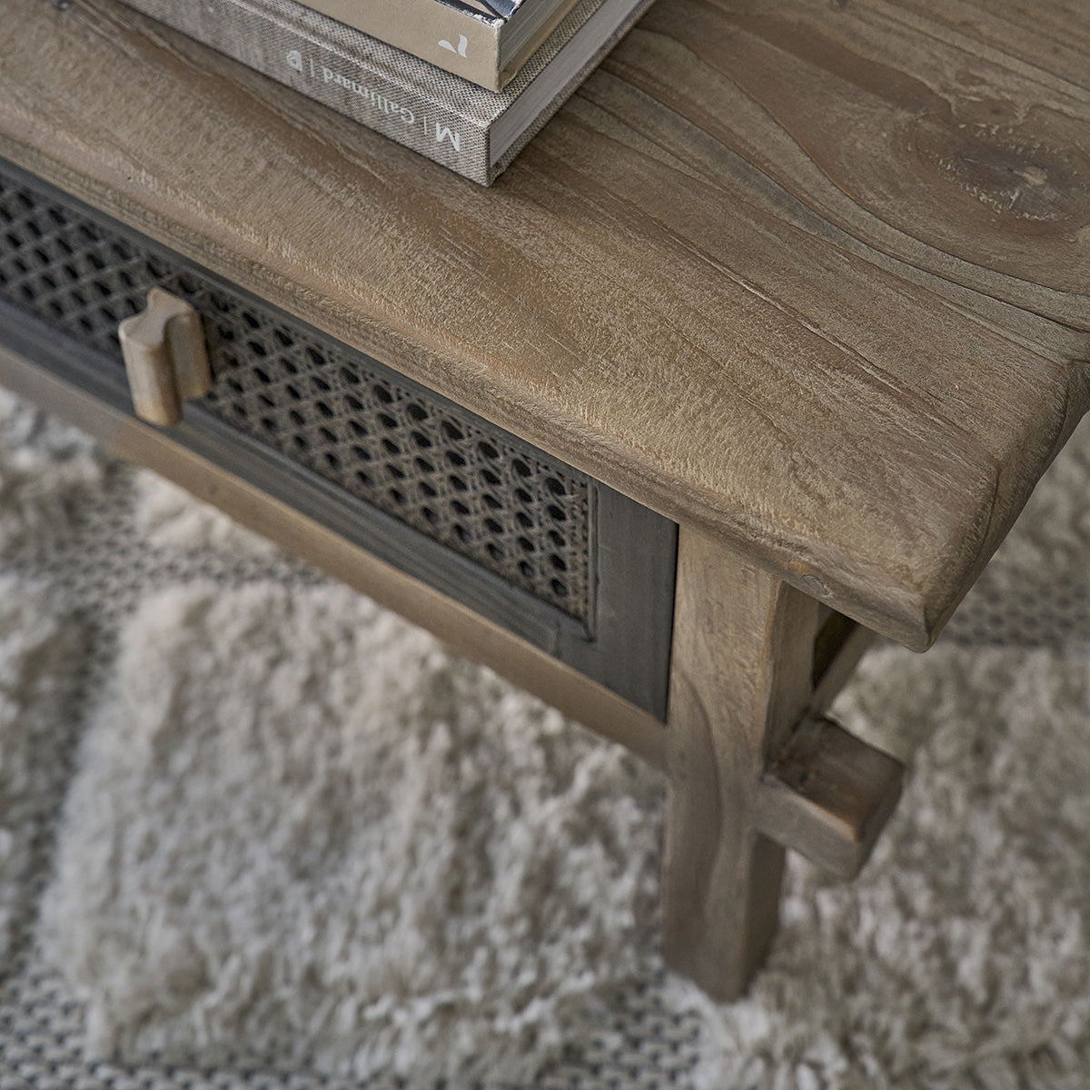 JUNKO - Table basse en bois recyclé massif 110 cm