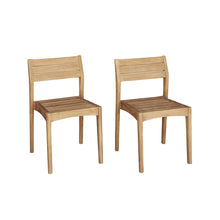 Chaise de jardin en teck massif recyclé (lot de 2)