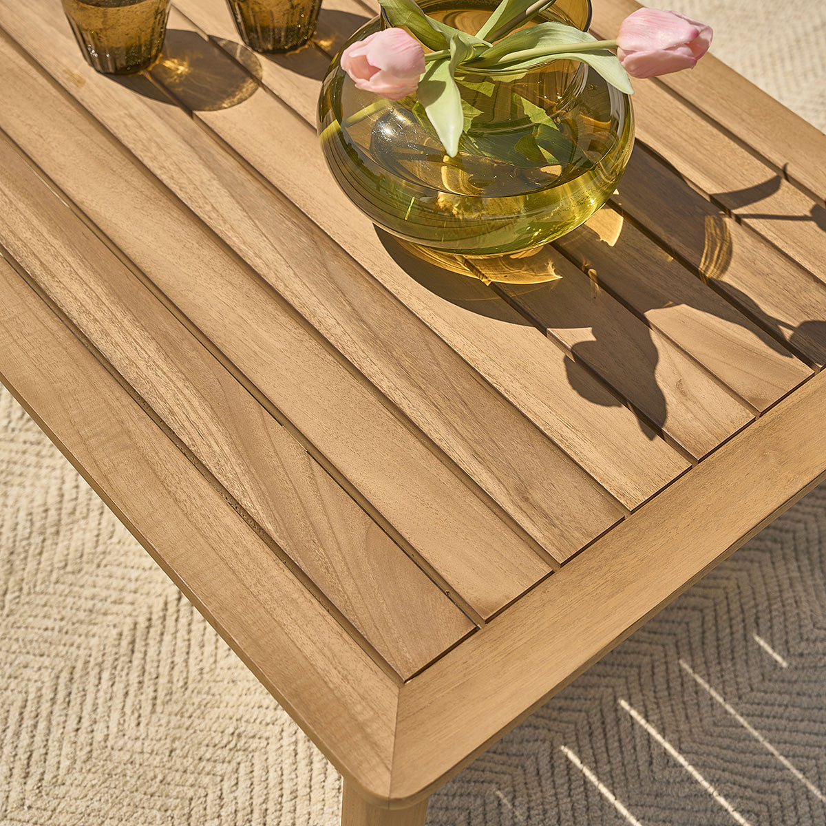 MAORA - Table basse de jardin en teck massif