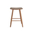 Tabouret de bar en teck massif et assise à rayures 65 cm