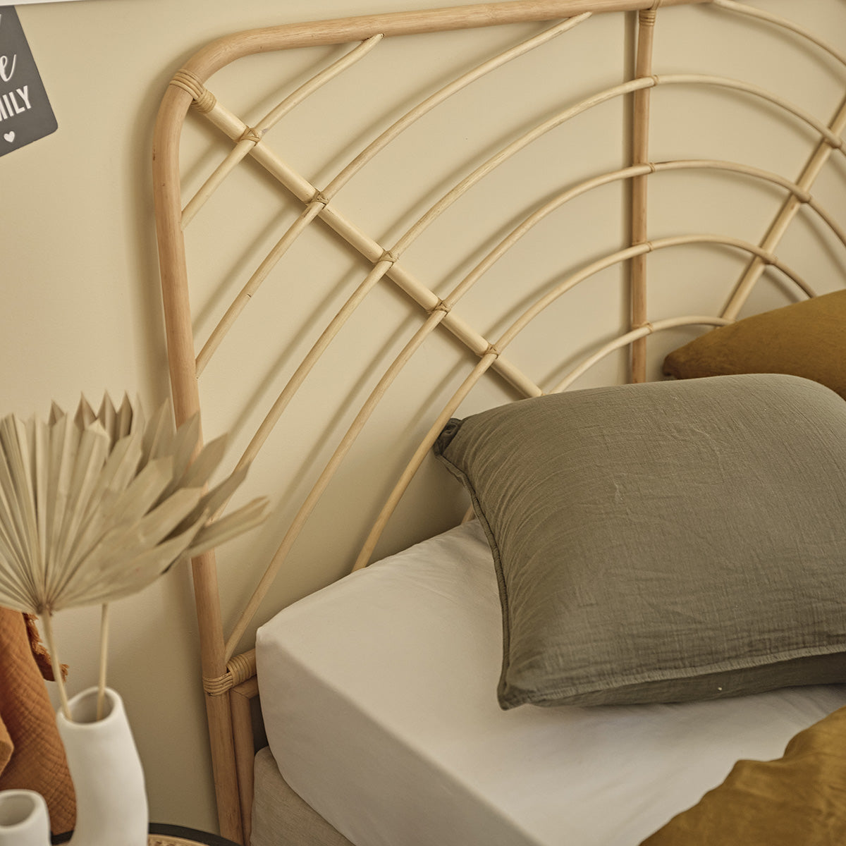 BOHO - Tête de lit en rotin 160 cm