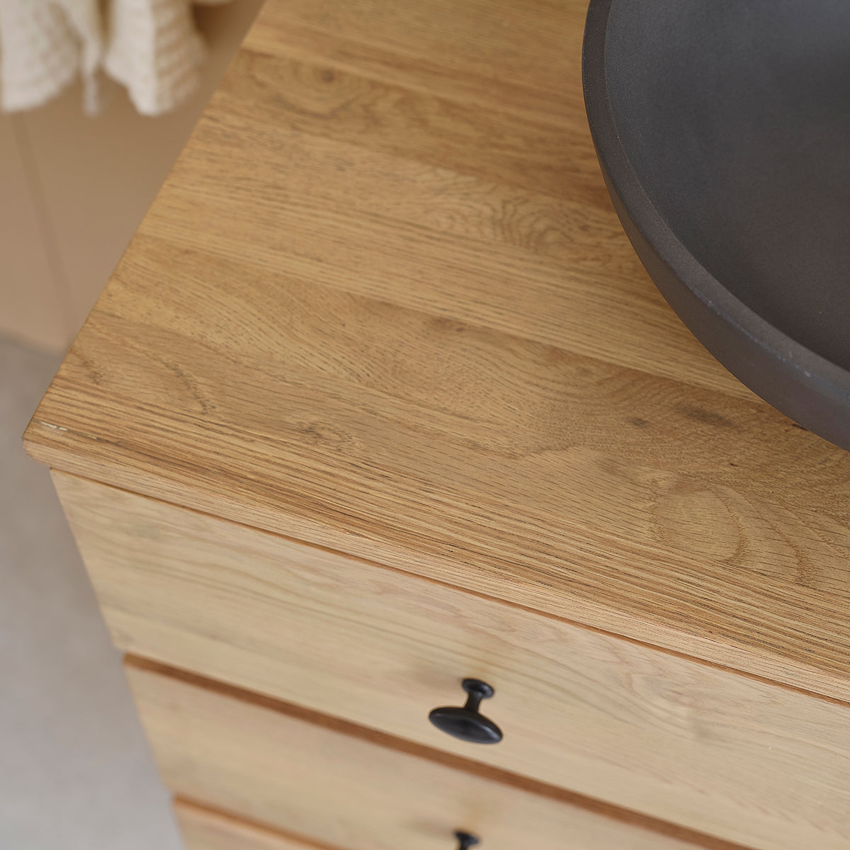 ERNEST - Meuble sous vasque en chêne massif suspendu 140 cm