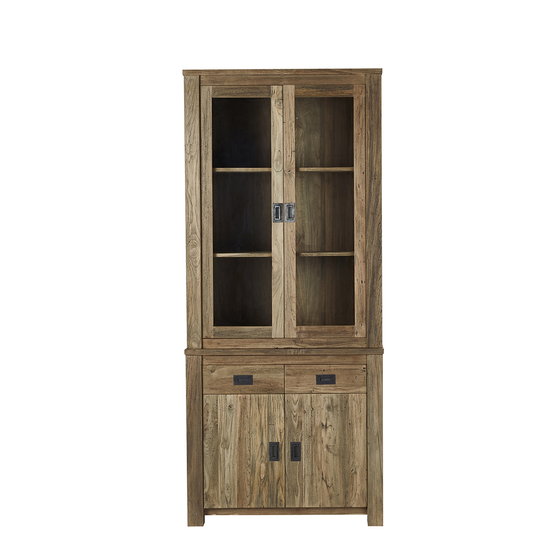 CARGO - Vaisselier en teck massif recyclé 100 cm