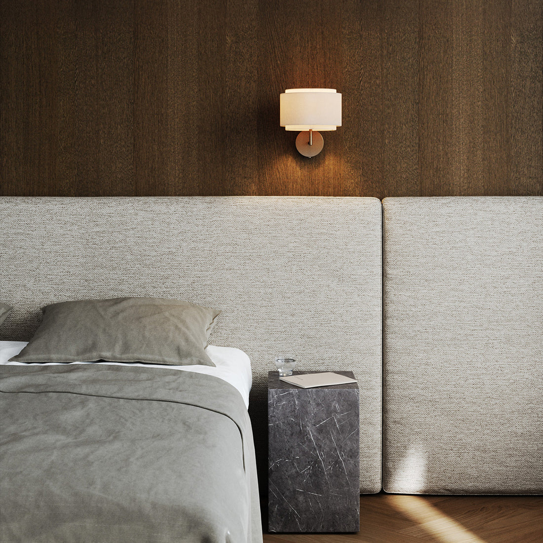 Applique murale en métal beige