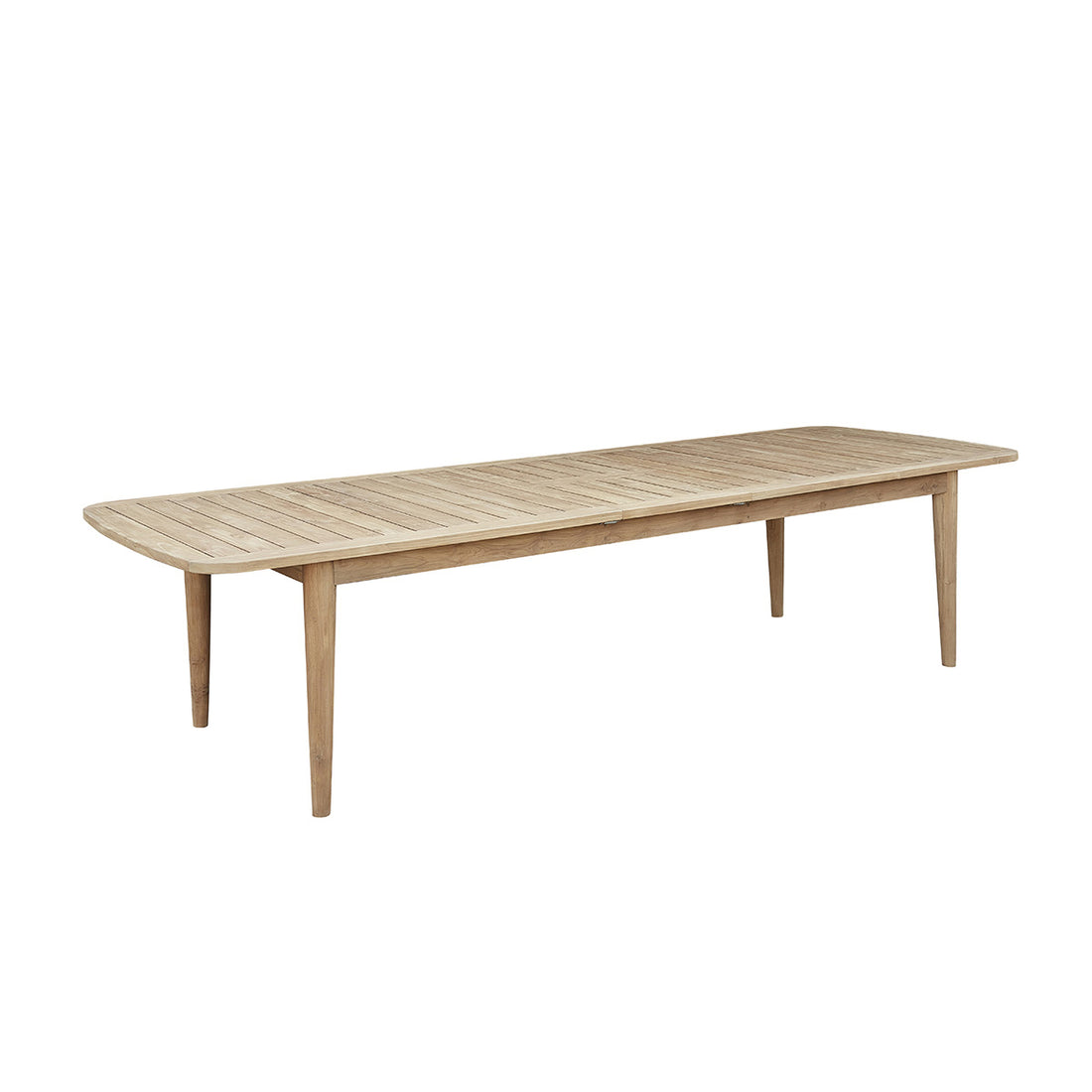 HORTENSE - Table de jardin en teck massif recyclé extensible 10/12pers.