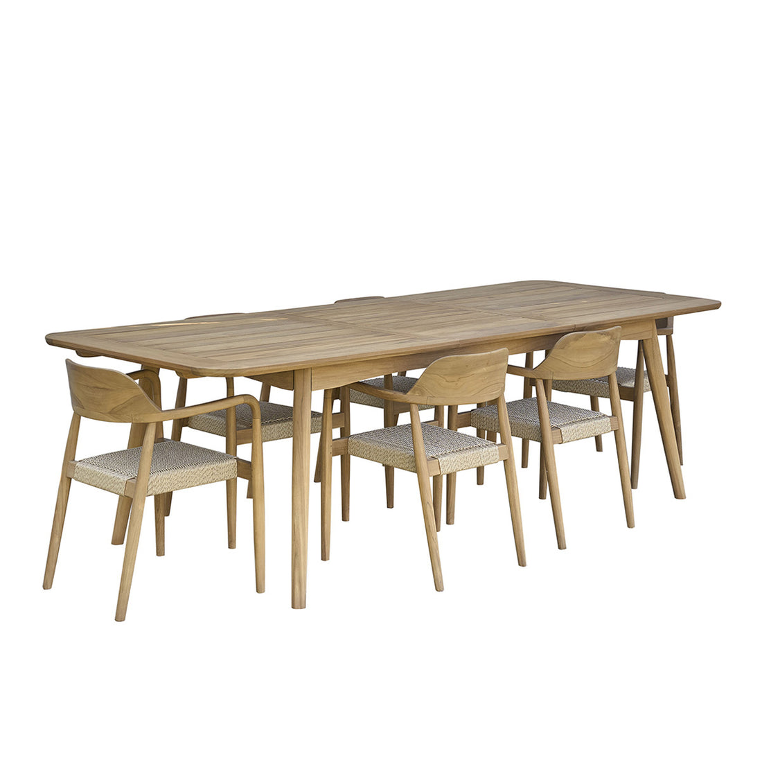 ALIZÉ - Salon de jardin en teck massif extensible 6/8 pers.