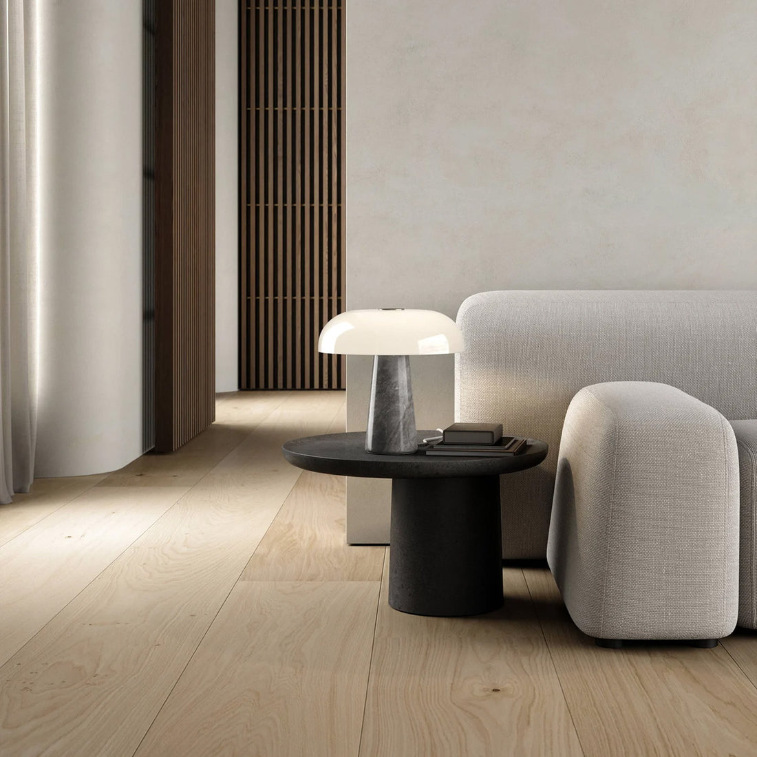 Lampe à poser en marbre gris