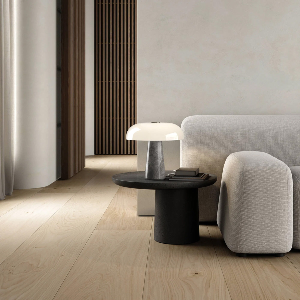 Lampe à poser en marbre gris