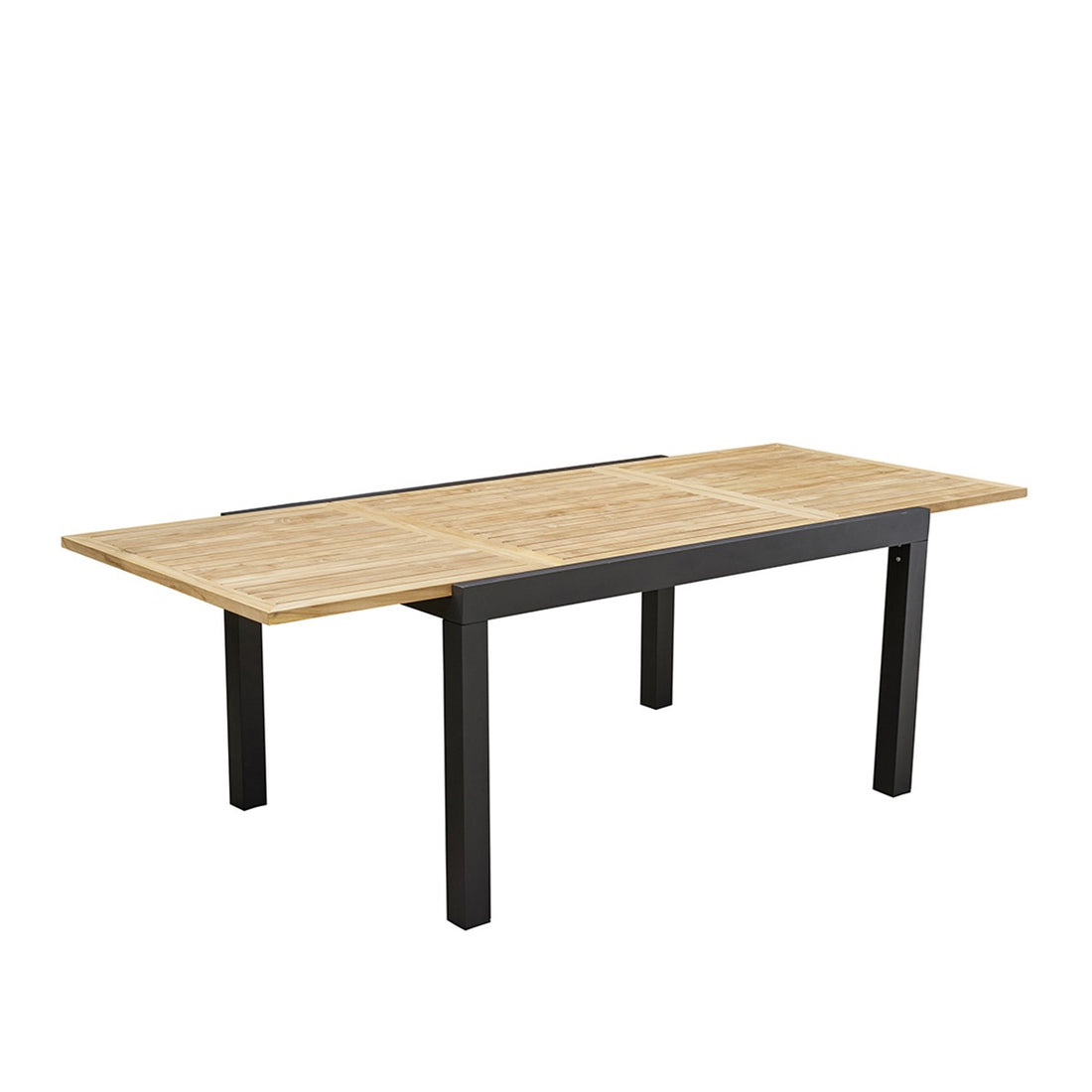 BALITECK - Table de jardin extensible en aluminium et teck 6/10 pers.