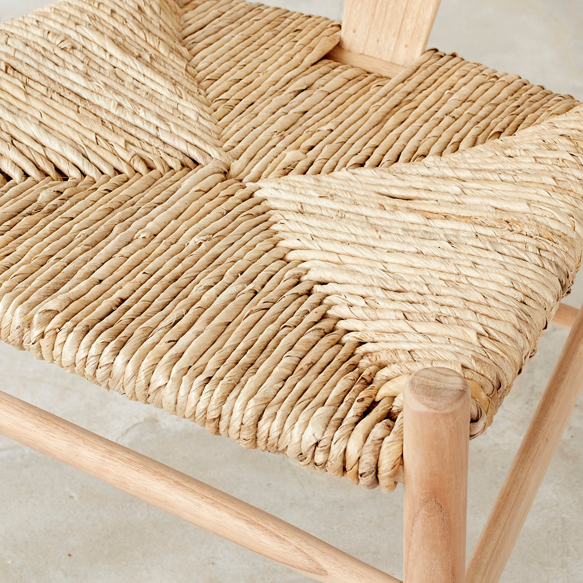 CAMILLE - Chaise en mindi massif et corde naturelle