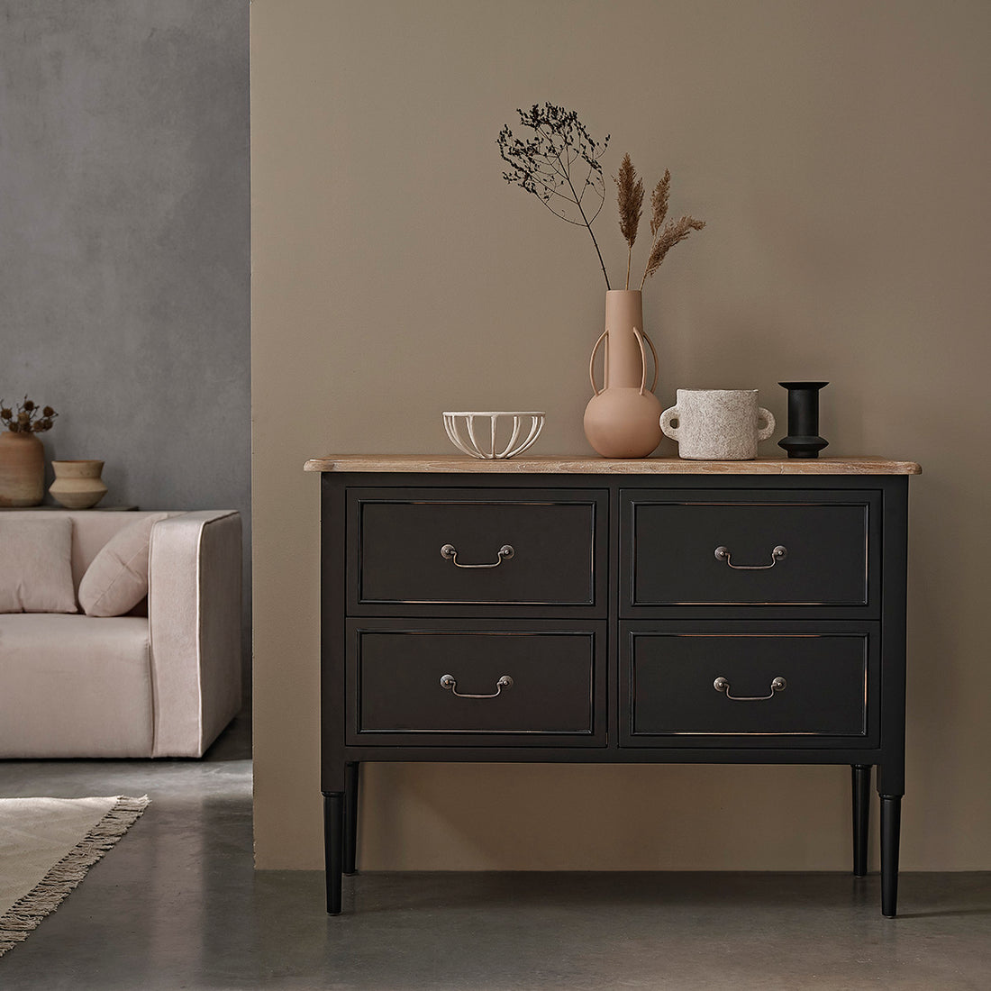 SOHO - Commode en acajou massif 120 cm