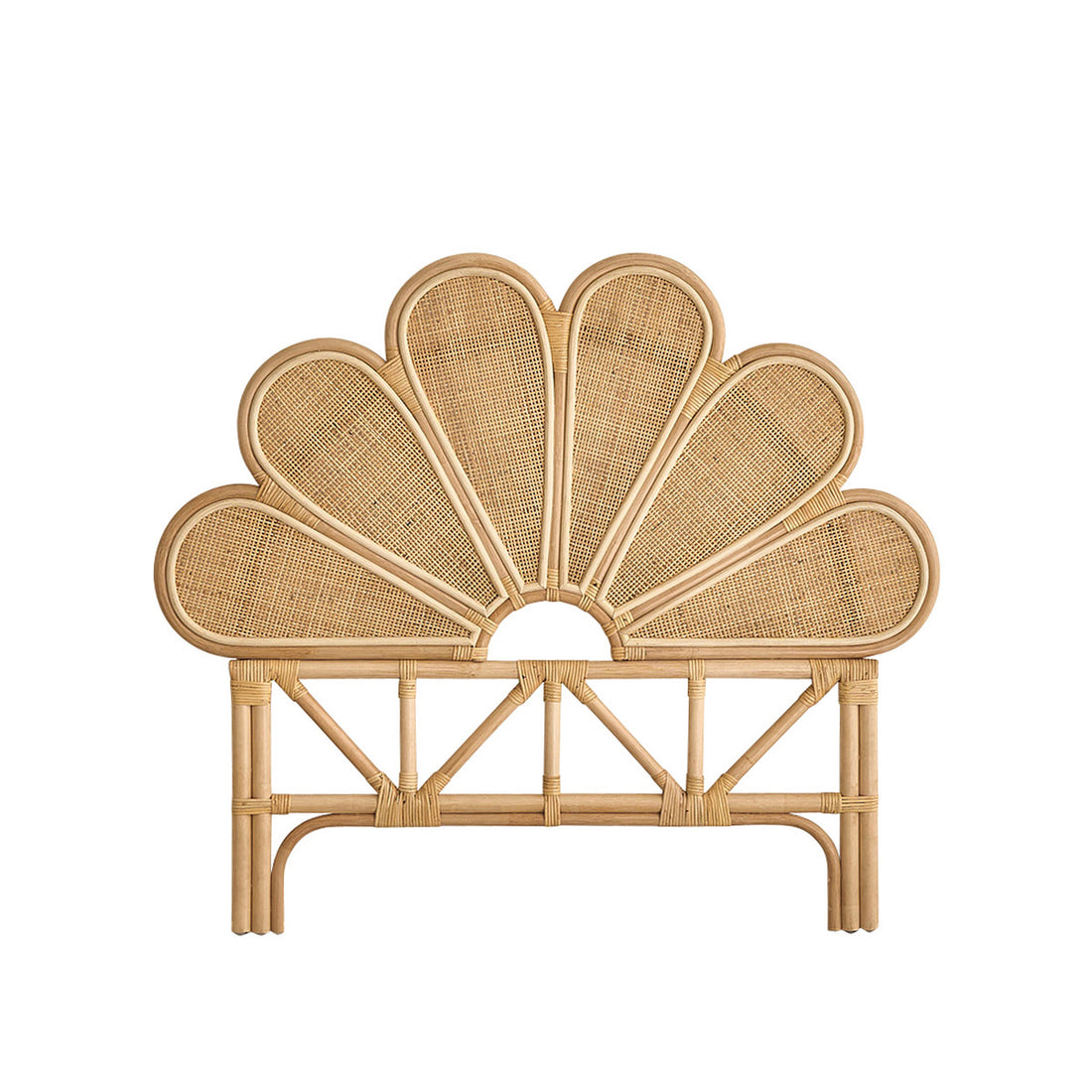 ROMY - Tête de lit en rotin et cannage 90 cm