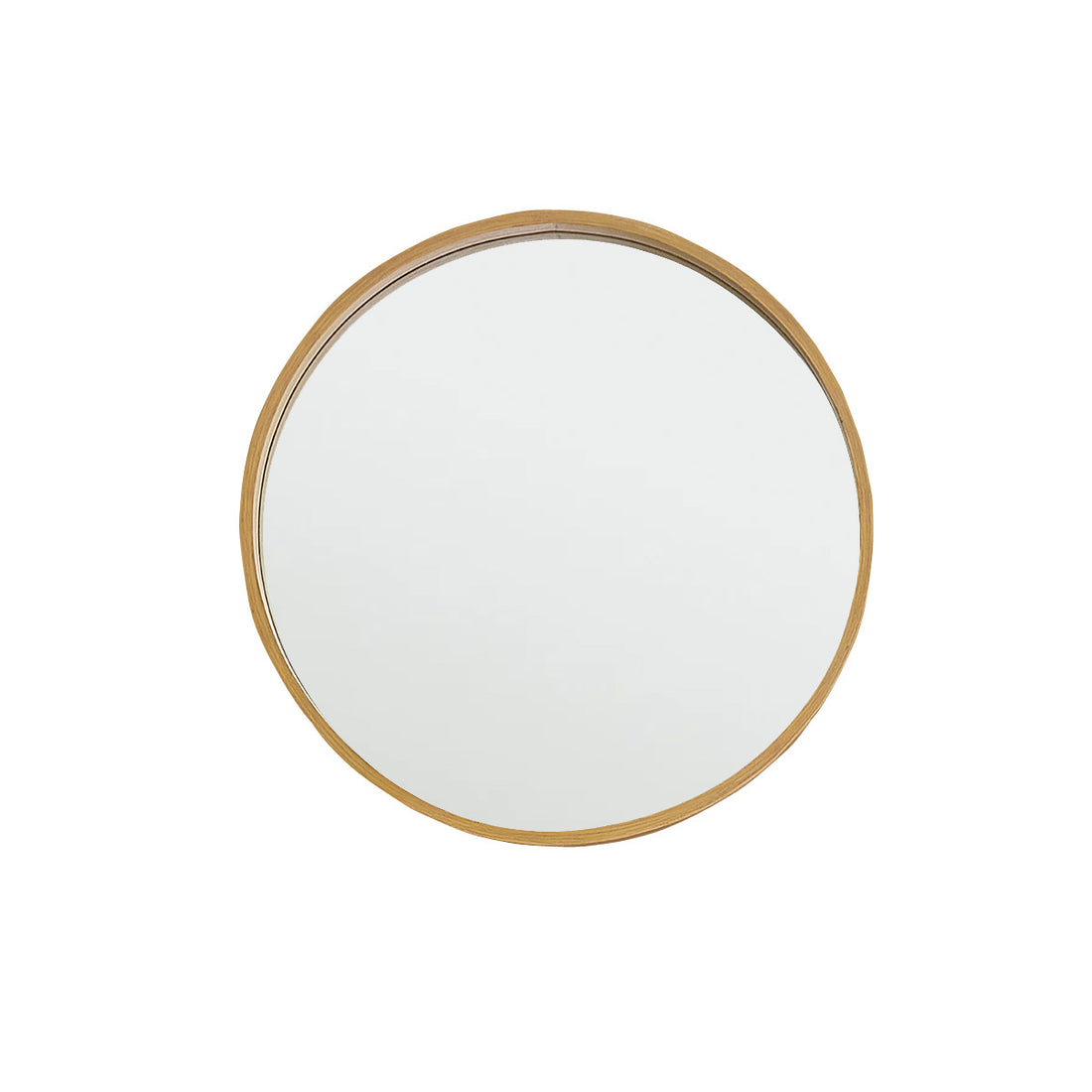 ERNEST - Miroir en chêne rond Ø 50 cm