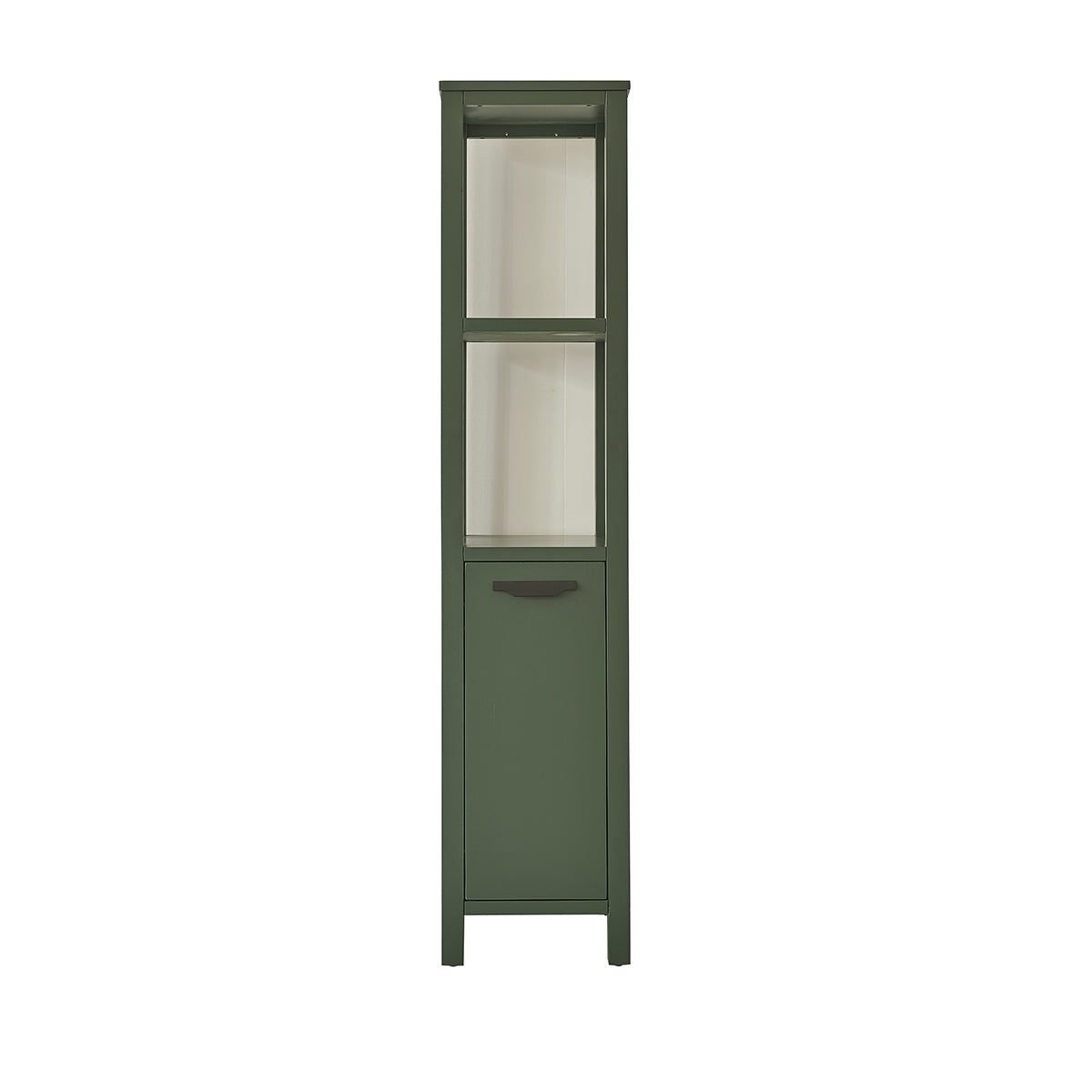 OLIVIA - Colonne de salle de bain verte en bois d'acacia 160 cm