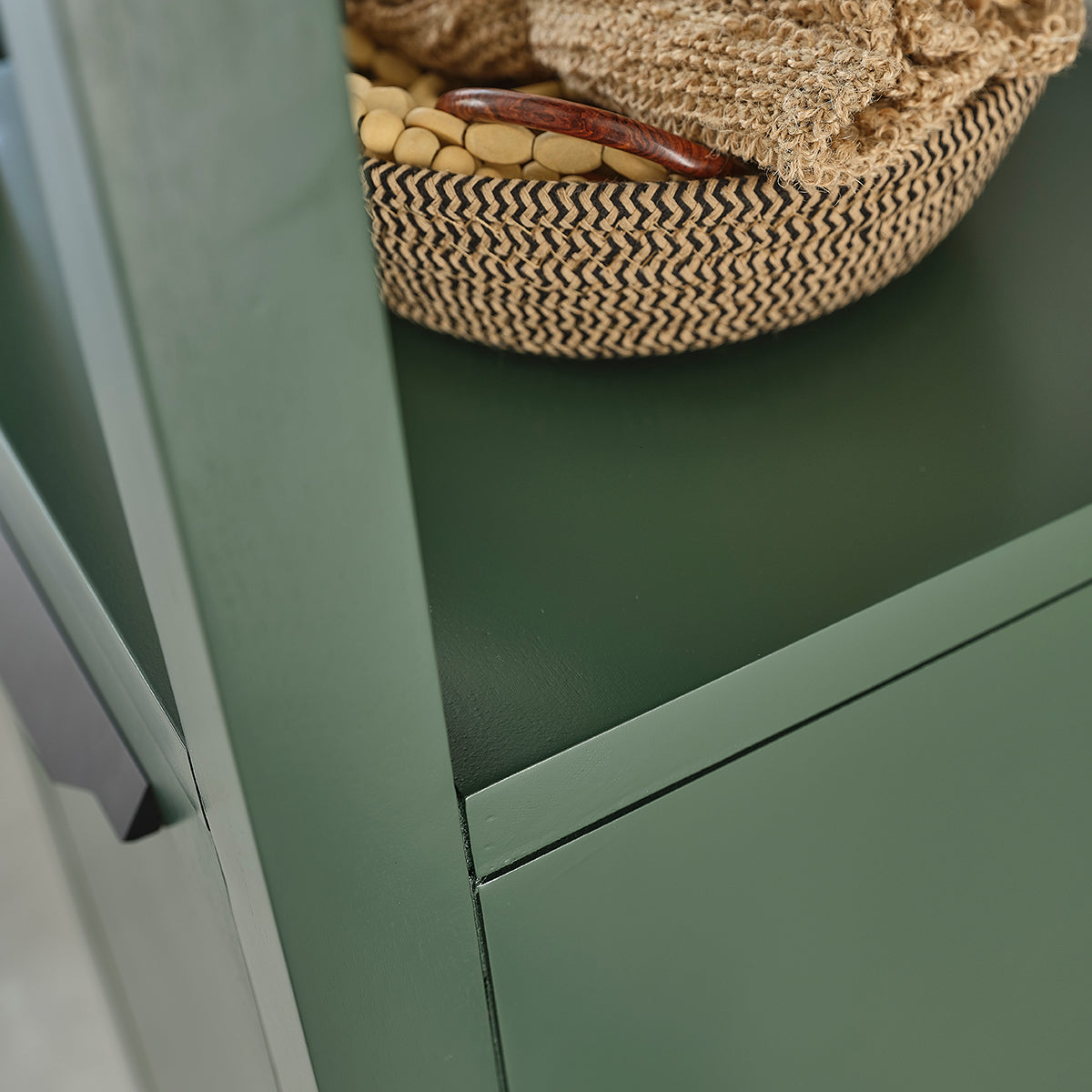 OLIVIA - Colonne de salle de bain verte en bois d'acacia 160 cm