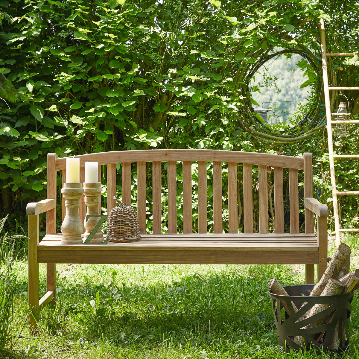 MIDLAND - Banc de jardin en teck massif