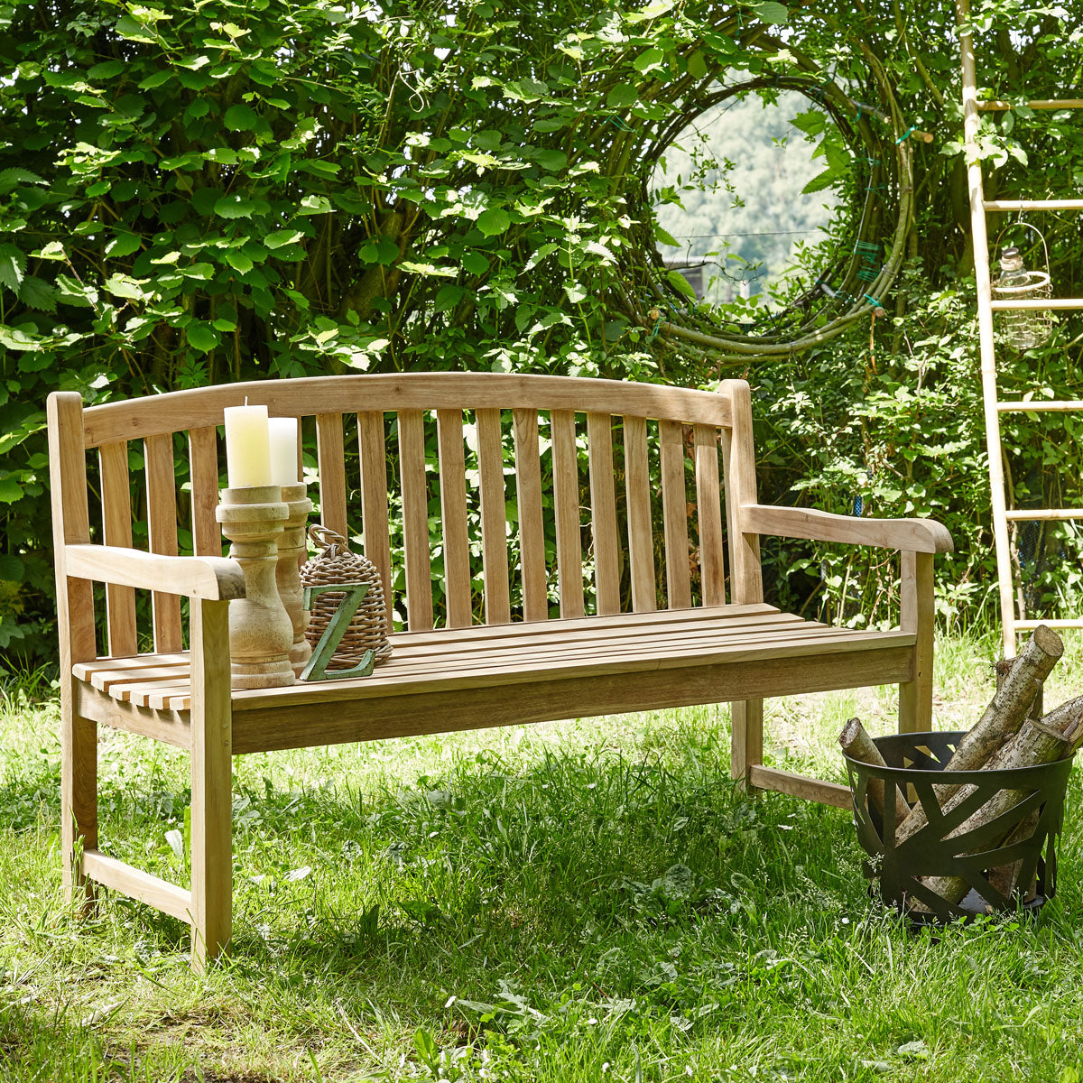 MIDLAND - Banc de jardin en teck massif