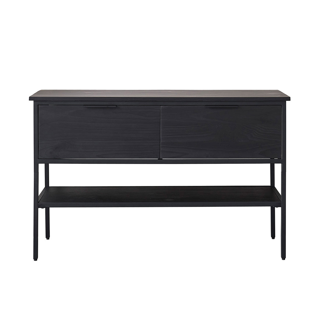 NEVEN - Meuble sous vasque en pin massif et métal 120 cm