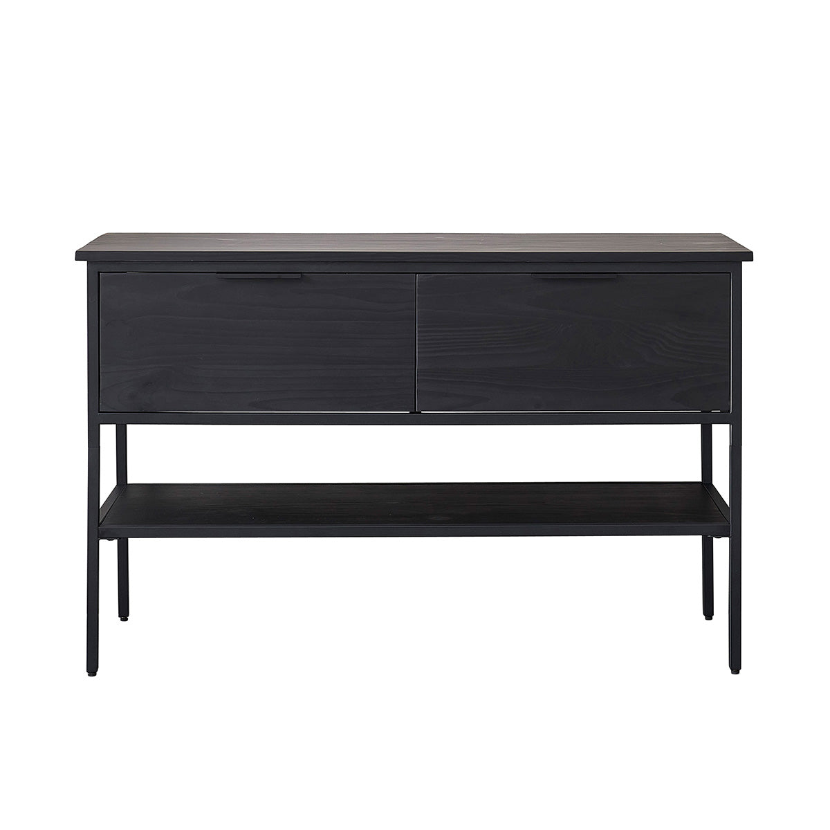 NEVEN - Meuble sous vasque en pin massif et métal 120 cm
