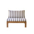 Fauteuil de jardin en teck massif rayé