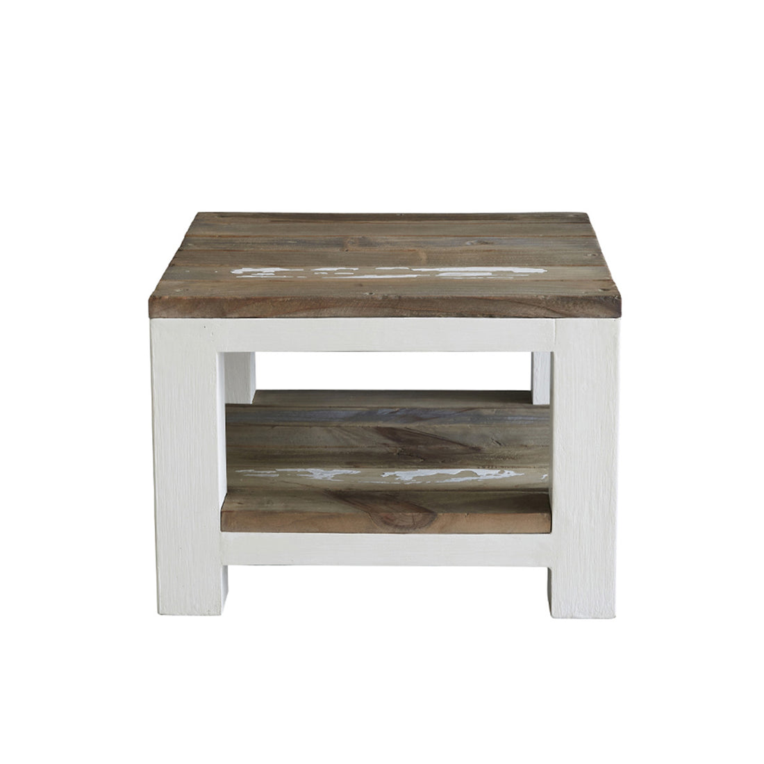 HONFLEUR - Table de chevet en bois recyclé massif 30 cm