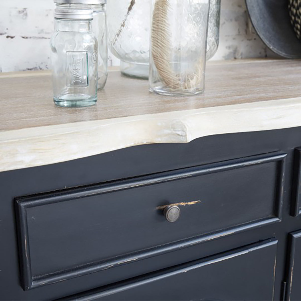 LONDRES - Commode en acajou et teck massif 150 cm