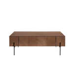Table basse en mindi massif pieds metal 120 cm