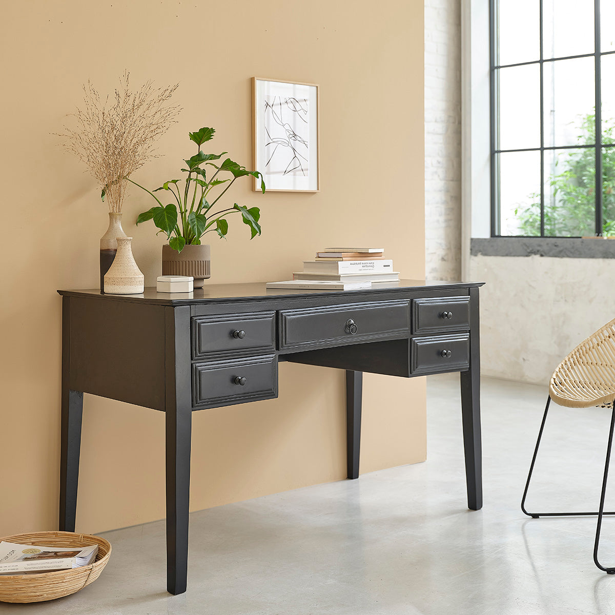 SOHO - Bureau en manguier massif 130 cm