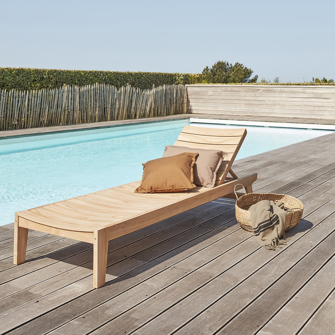 JAYA - Bain de soleil en teck massif