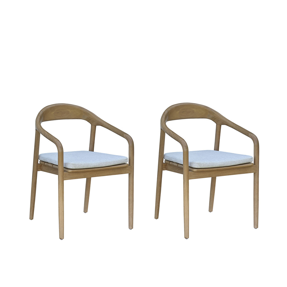 AMBRE - Fauteuil de jardin en teck massif (lot de 2)