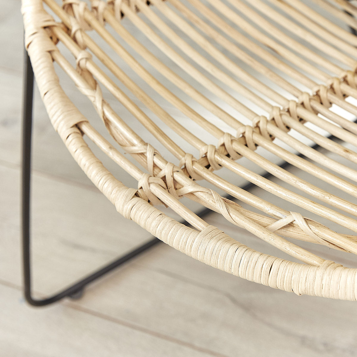 BOHEMA - Lot de 2 chaises en rotin et métal