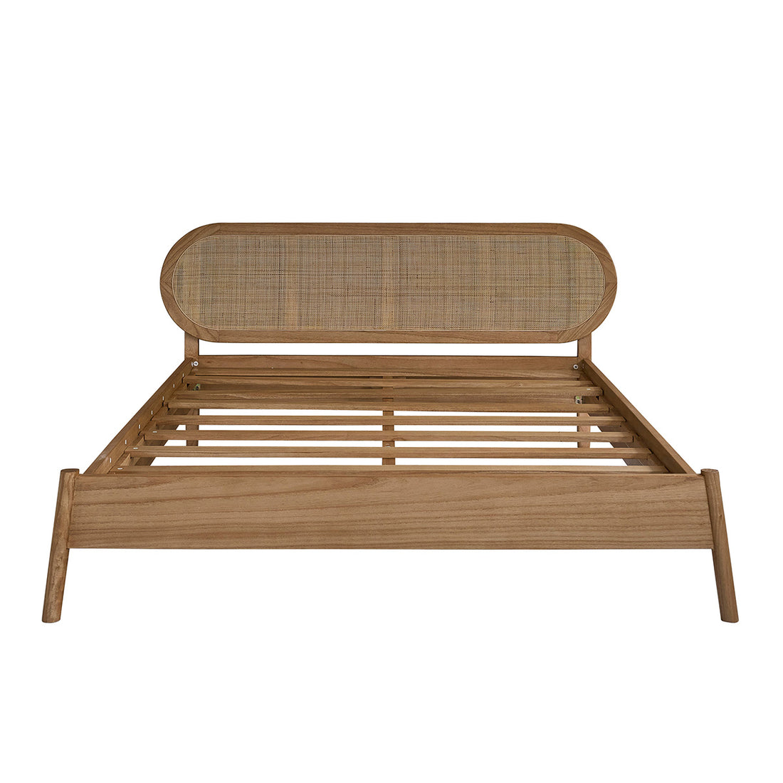 NINA - Lit en bois de mindi et cannage 160 cm