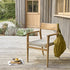Fauteuil de jardin en teck massif et cordage beige