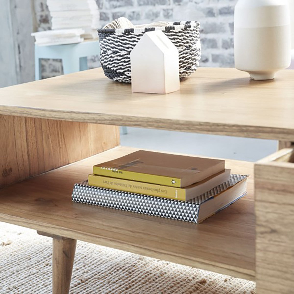 OSCAR - Table basse en mindi massif 120 cm