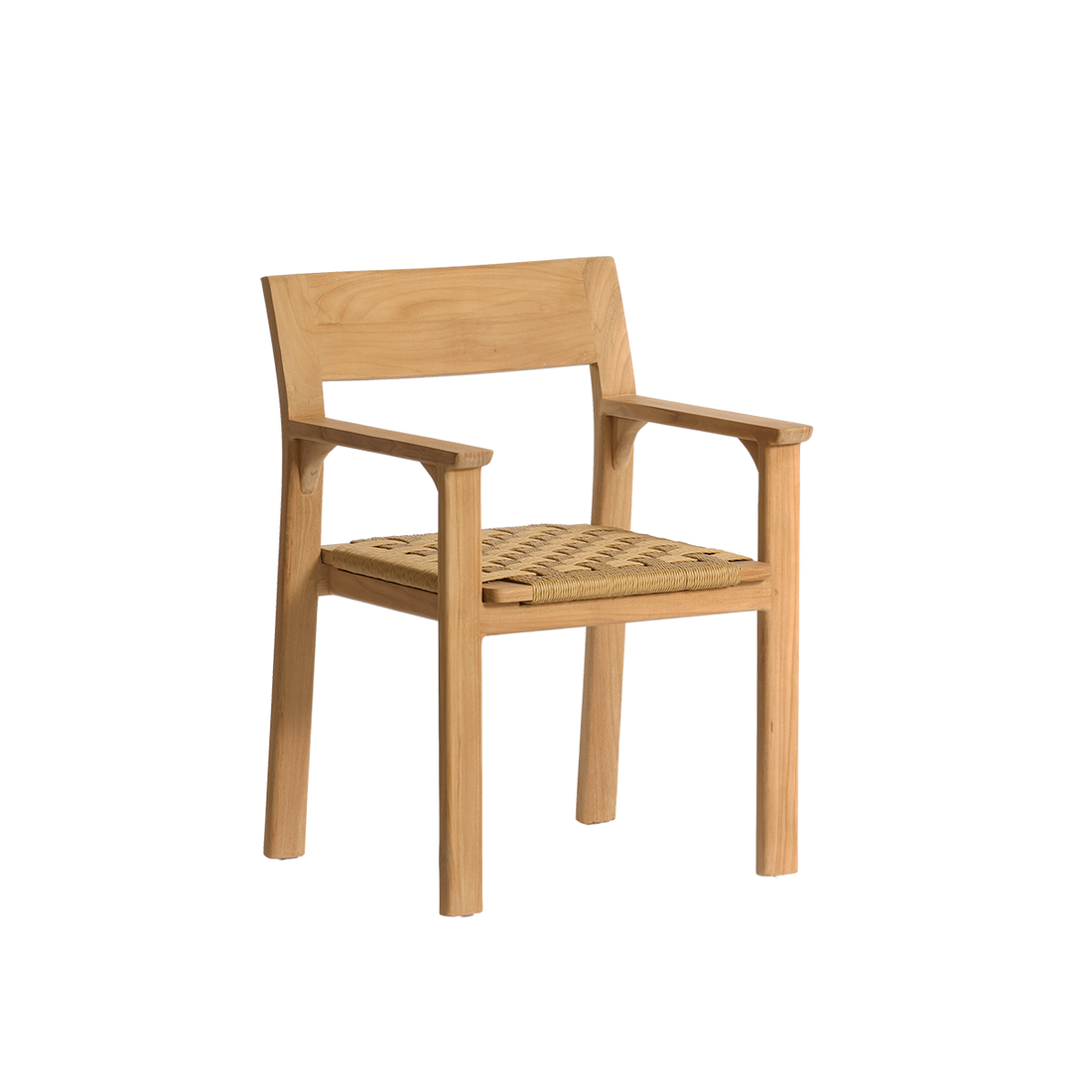 PIANA - Fauteuil de jardin en teck massif et rotin