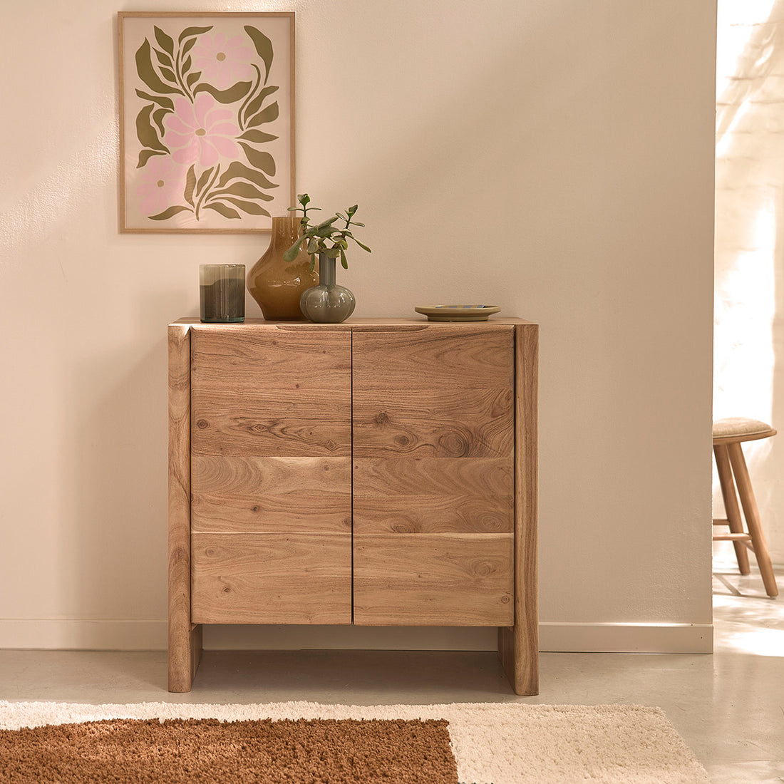 CALI - Buffet en acacia massif 80 cm
