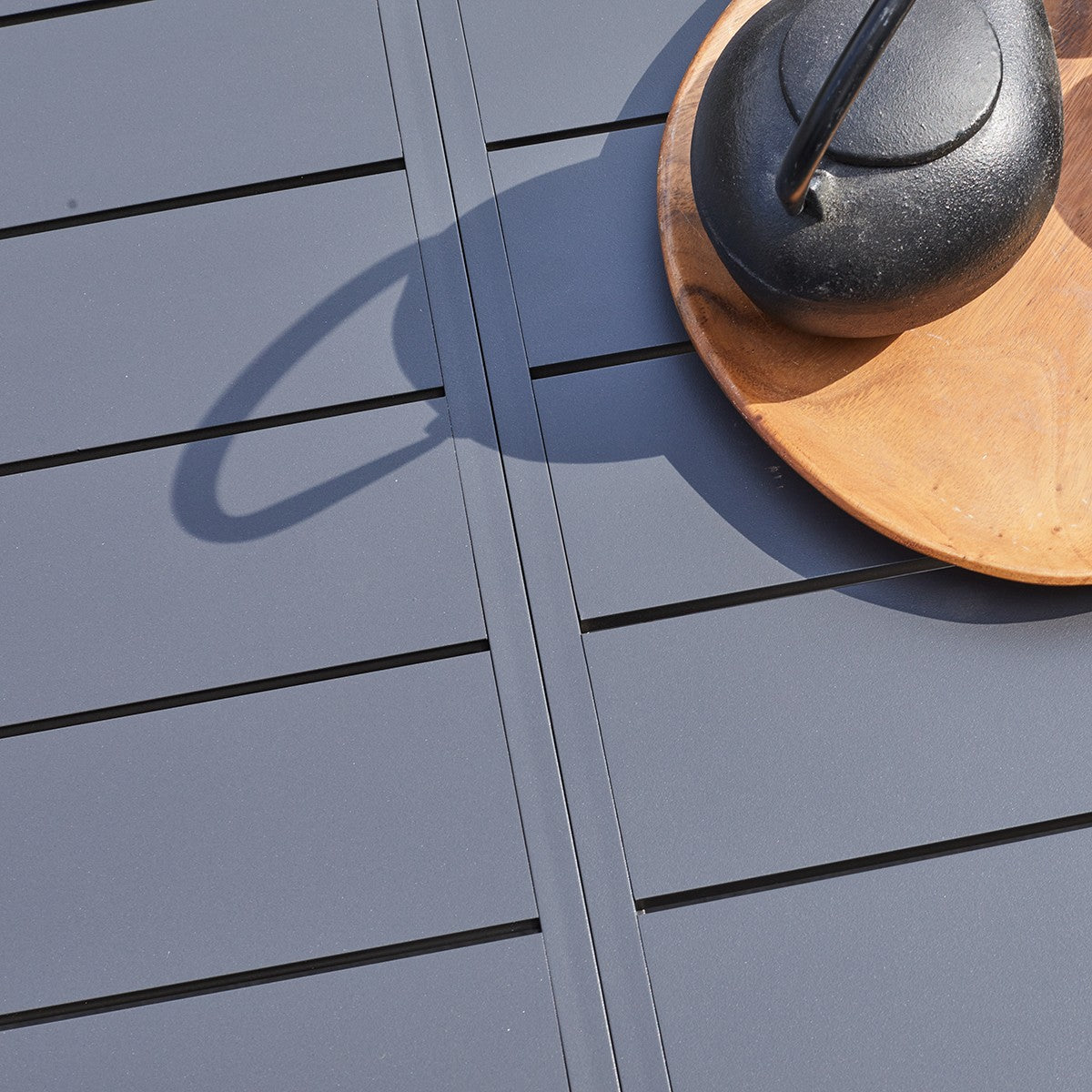 MODULO - Table de jardin en aluminium extensible gris 6/10 pers.