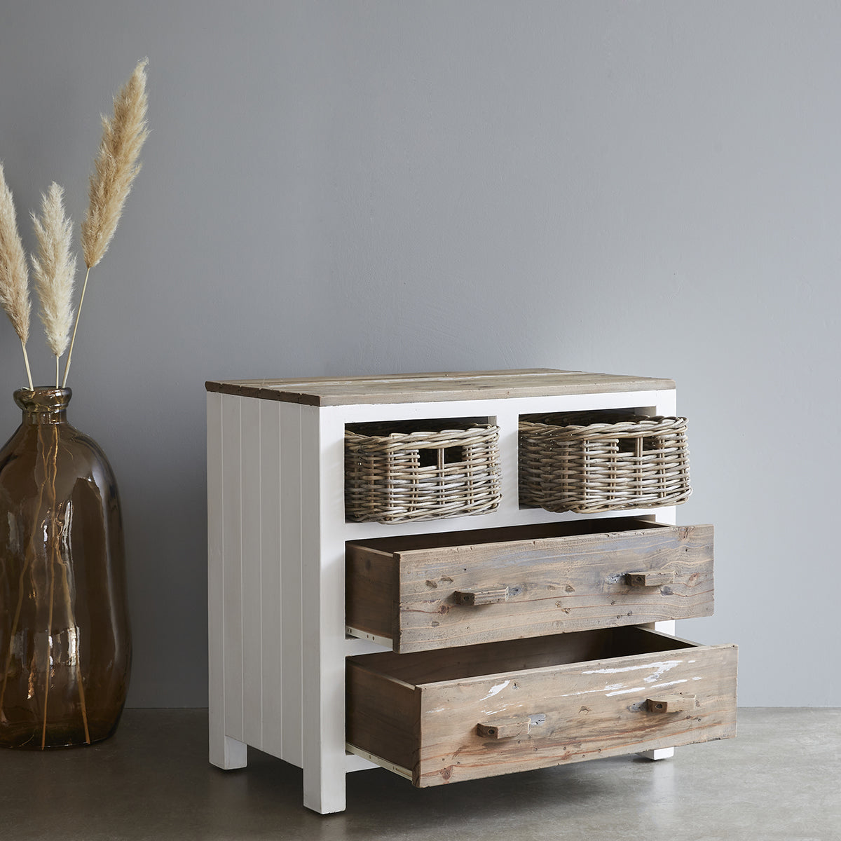 HONFLEUR - Commode en bois recyclé massif 80 cm