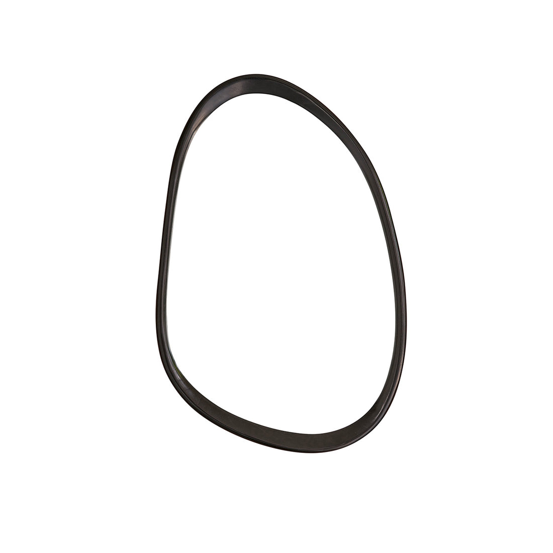 THELMA - Miroir organique en bois de mindi noir 90x60 cm