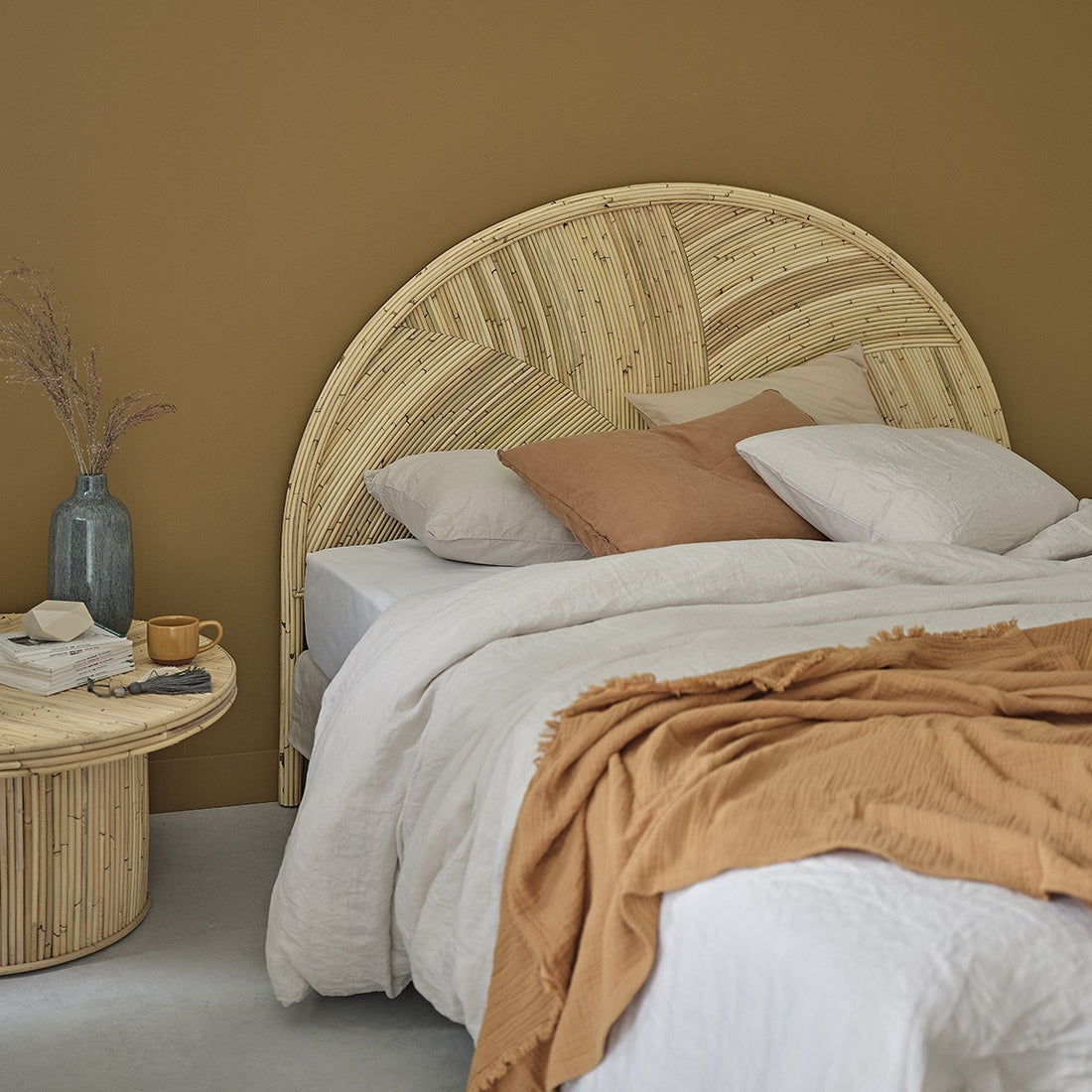 ALMA - Tête de lit en canne de rotin 160 cm