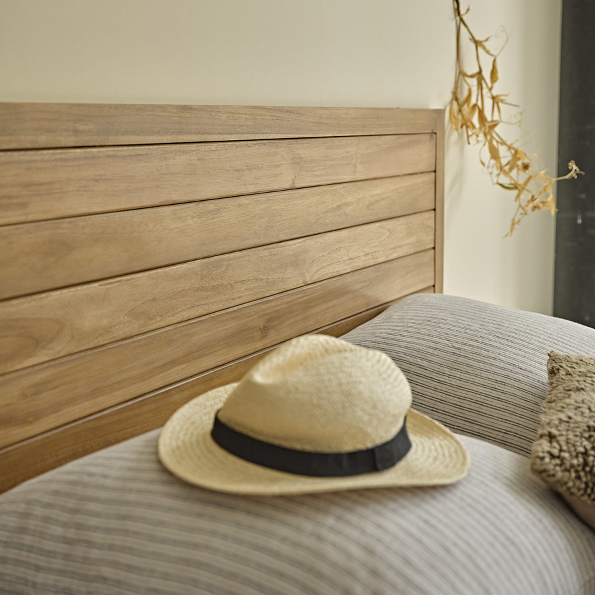 BOSTON - Tête de lit en teck massif 160 cm