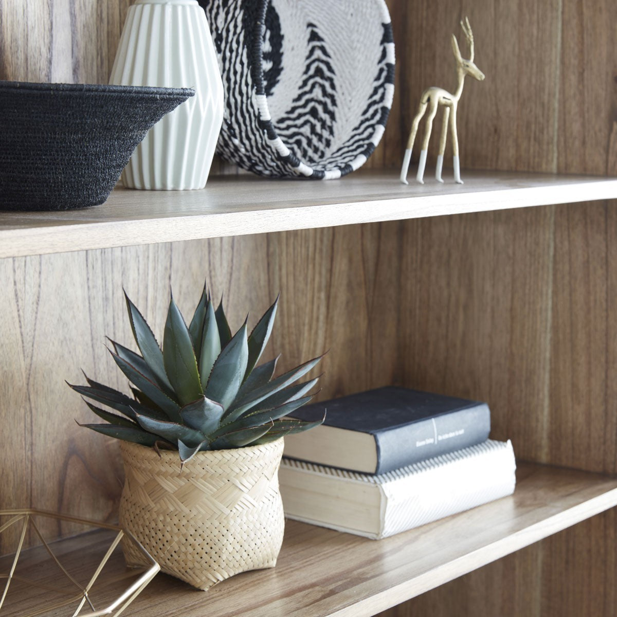 FIFTIES - Bibliothèque en mindi massif 120 cm