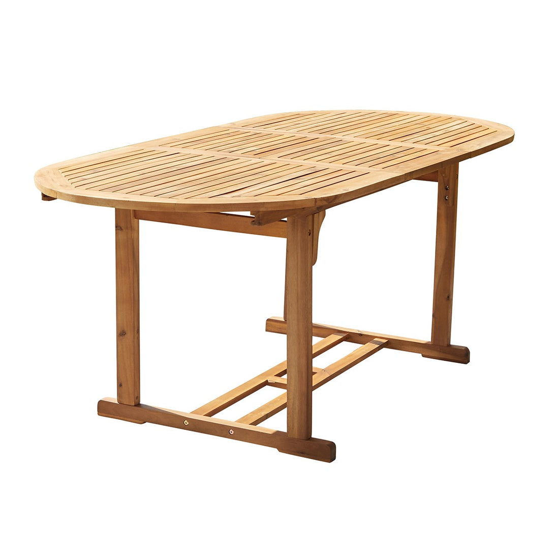 HANOÏ - Table de jardin en acacia massif extensible ovale 6/8 pers.