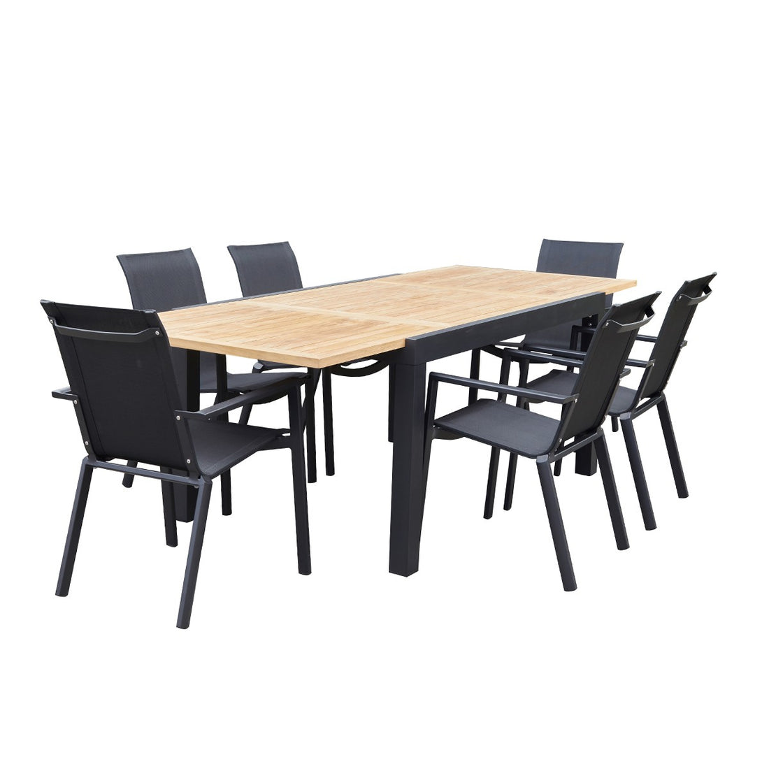 BALITECK - Salon de jardin en teck massif 6/10 pers.