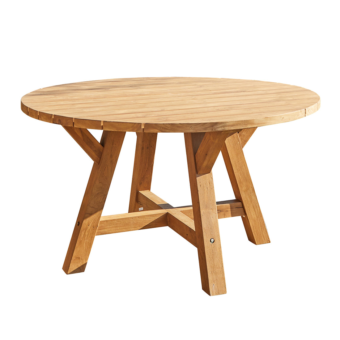 GABRIELLE - Table de jardin en teck massif recyclé ronde 6 pers.